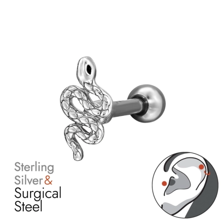Kígyó Piercing Állati Észer | All4silver