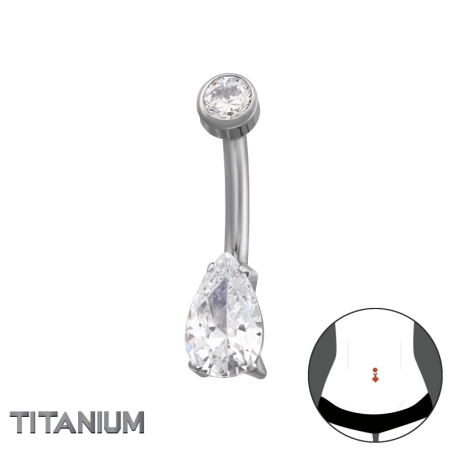 1,6X10 mm (14 G) - 4 Mm-Es Kerek Tetejű, 5X8 Mm-Es Cseppecske Belly Bananas Észer | All4silver