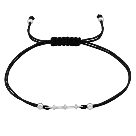 17 Mm-Es Rúd Cirkóniával Zsinór karkötő Észer | All4silver