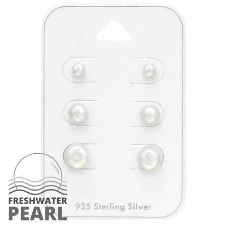 3x gyöngy fülbevaló Ékszer szett Észer | All4silver