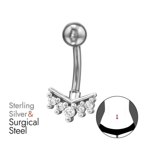 Chevron cirkóniával Ezüst Észer | All4silver