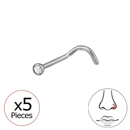 5 db kerek kristály 2 mm 20 G Acél Észer | All4silver