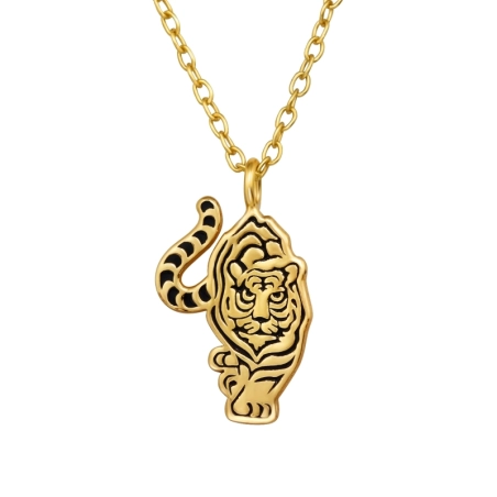 Tigris aranyozott Kő nélküli nyakláncok Észer | All4silver
