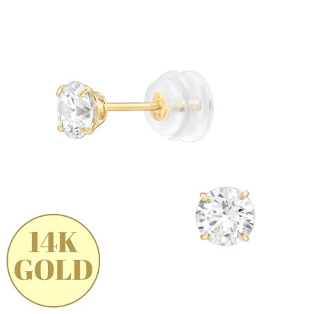 4mm 4 Fogas 7A Gold Earrings Észer | All4silver