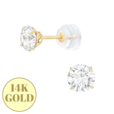 5mm 4 Fogas 7A Gold Earrings Észer | All4silver