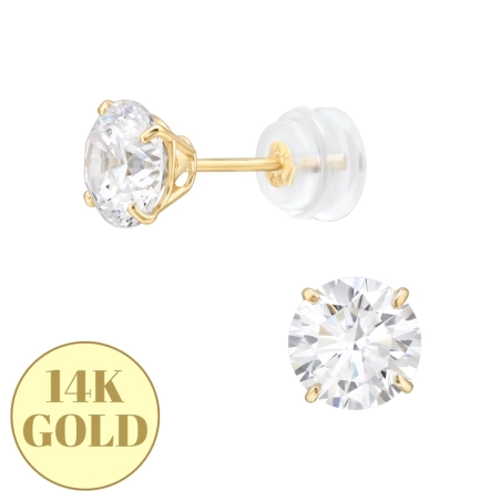 6mm 4 Fogas 7A Gold Earrings Észer | All4silver