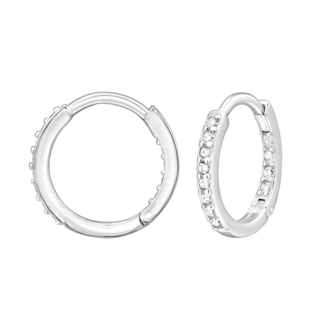 Karika Fülbevaló cirkóniával Huggies Észer | All4silver