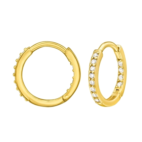 Aranyozott gyűrűk cirkonokkal 24K Aranyozott ezüst ékszer Észer | All4silver
