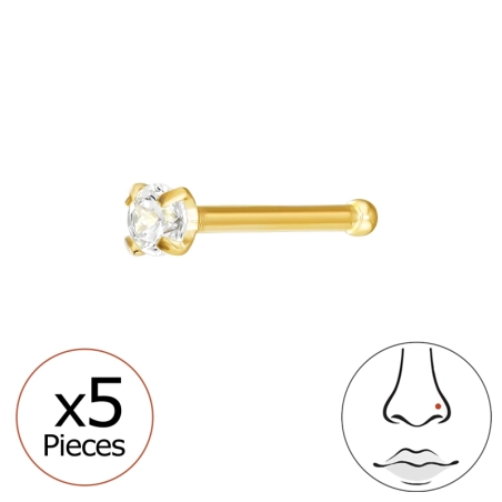 2mm egyenes (20G) orr piercing x 5 db Vámkezelés Észer | All4silver