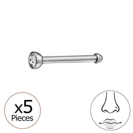 2mm egyenes (20G) orr piercing x 5 db Mértani Észer | All4silver