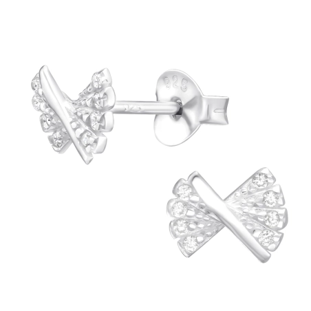 Íj Cirkónia stift fülbevaló Észer | All4silver