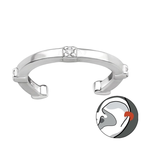 Mintás Fülbevaló egy fülre Észer | All4silver