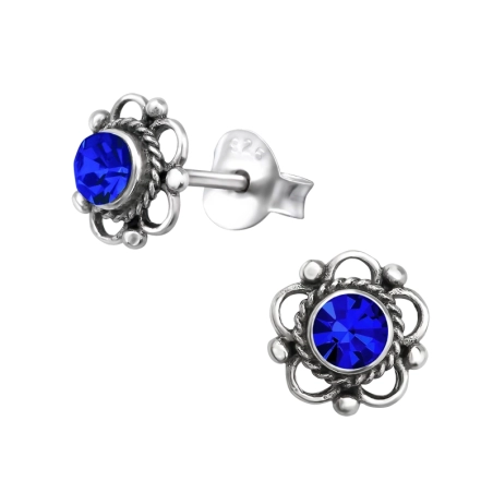 Antik Virág Kristály stift fülbevaló Észer | All4silver