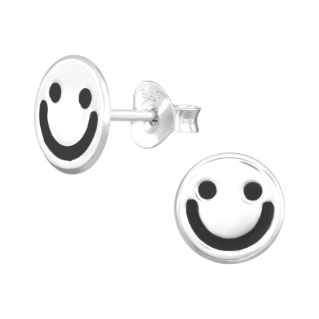 Smiley Egyszerű Fülbevalók Észer | All4silver