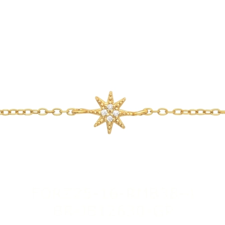 14k aranyozott Csillogó Csillag - 925 Ezüst Karperec