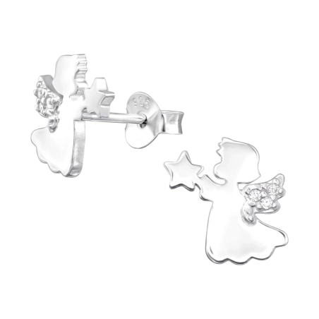 Angyal Cirkónia stift fülbevaló Észer | All4silver