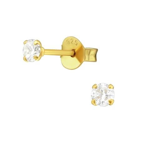 Kerek 3mm - 925 Ezüst Alap Fülbevaló
