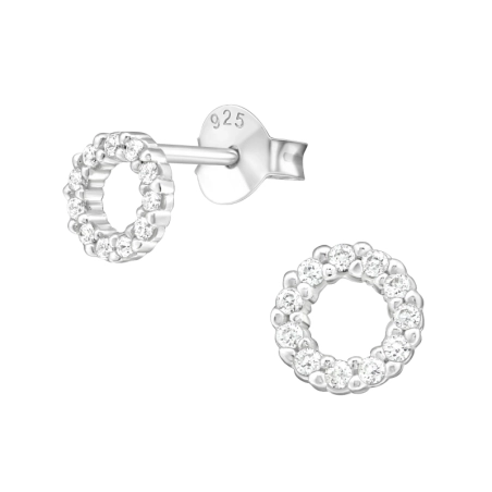 Kör Cirkónia stift fülbevaló Észer | All4silver