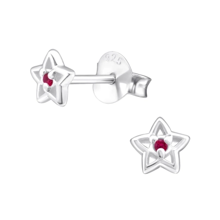Csillag Cirkónia stift fülbevaló Észer | All4silver