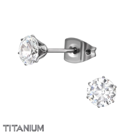5mm Kerek Titán fülbevalók Észer | All4silver