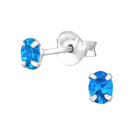 Ovális 3x4mm Alap fülbevaló Észer | All4silver