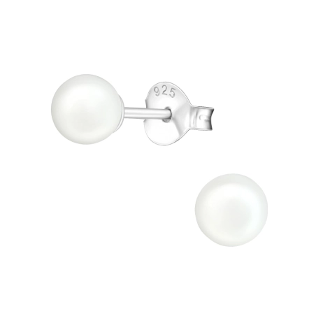 Gyöngy 5mm Stift fülbevaló gyönggyel Észer | All4silver