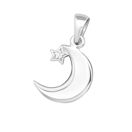 Ezüst Félhold Cirkónia medálok Észer | All4silver