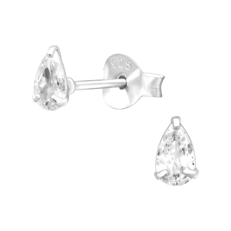 Ezüst Körte 3x5mm Alap fülbevaló Észer | All4silver