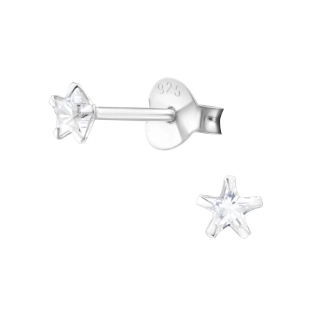 Ezüst Csillag 3mm Alap fülbevaló Észer | All4silver