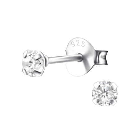 Ezüst Kerek 3mm - 925 Ezüst Alap fülbevaló