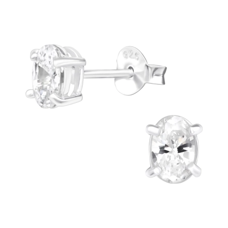 Ezüst Ovális 4x6mm Vámkezelés Észer | All4silver